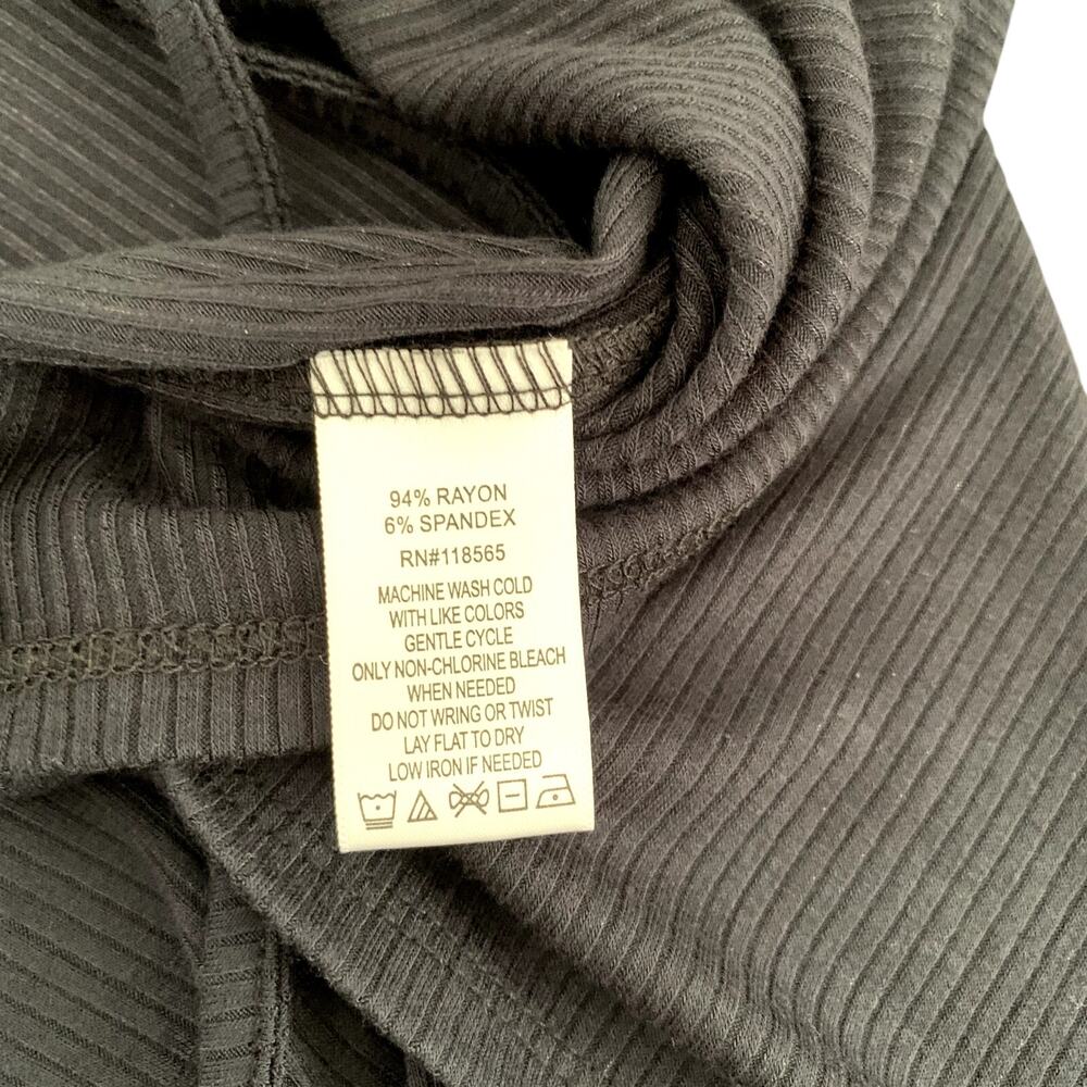 Shrug Tie Front Ruched Sleeves Truth and Style Black Women's Size M - Picture 5 of 6